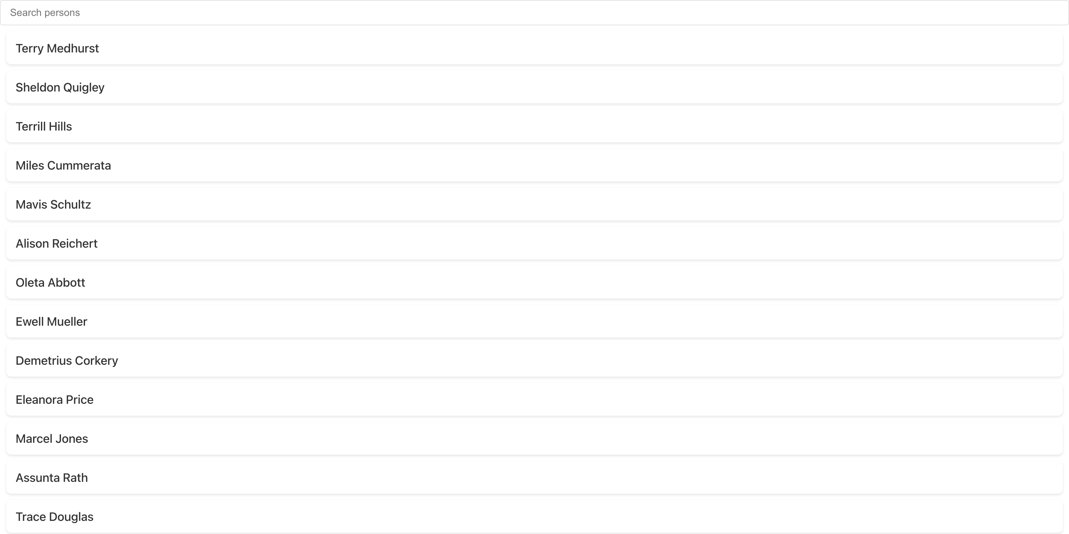 React Name Finder